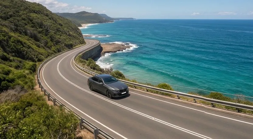 premium executive sedan on the South Coast drive